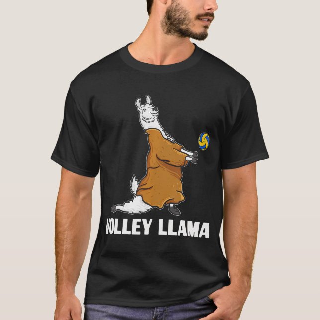 Volley Llama Team Niedlich Alpaca Beach Team T-Shirt (Vorderseite)