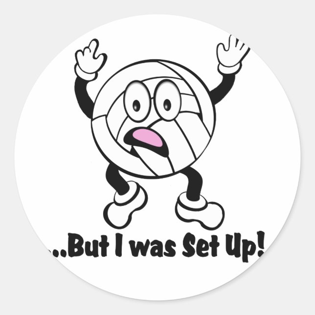 Volley Typ Runder Aufkleber (Vorderseite)