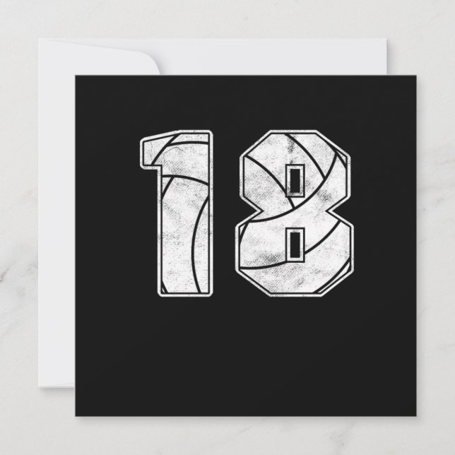 Volleyball 18. Geburtstagsfeier Sportgeschenk Einladung (Vorderseite)