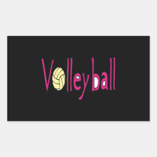 Volleyball 9 rechteckiger aufkleber