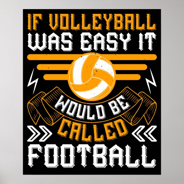 Volleyball - A Good Setter Like A Waiter Poster (Vorne)