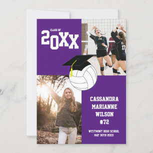 Volleyball Abschluss Sport Lila Ankündigung