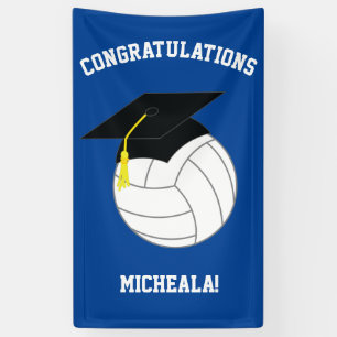 Volleyball Abschluss Sportblau Banner