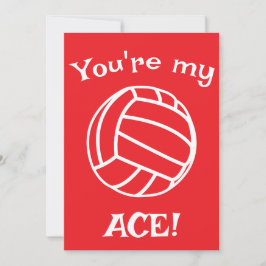 Volleyball Ace Kinder Klassenzimmer Valentinstag Feiertagskarte