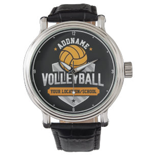 Volleyball ADD TEXT School Varsity Team Player Armbanduhr