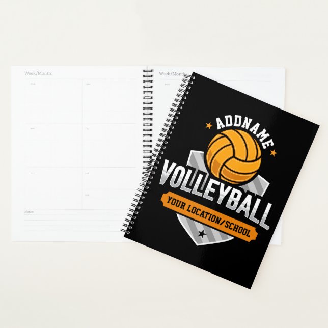 Volleyball ADD TEXT School Varsity Team Player Planer (Anzeige)