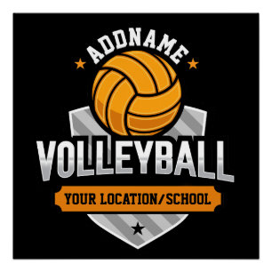 Volleyball ADD TEXT School Varsity Team Player Poster