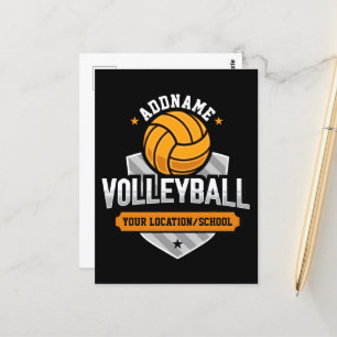 Volleyball ADD TEXT School Varsity Team Player Postkarte