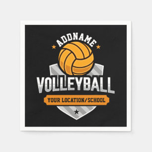 Volleyball ADD TEXT School Varsity Team Player Serviette
