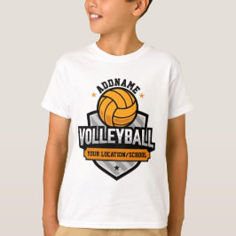 Volleyball ADD TEXT School Varsity Team Player T-Shirt