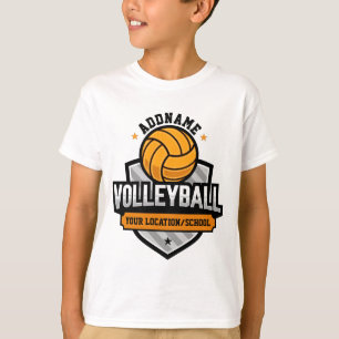 Volleyball ADD TEXT Schulmannschaftsteam Spieler T-Shirt