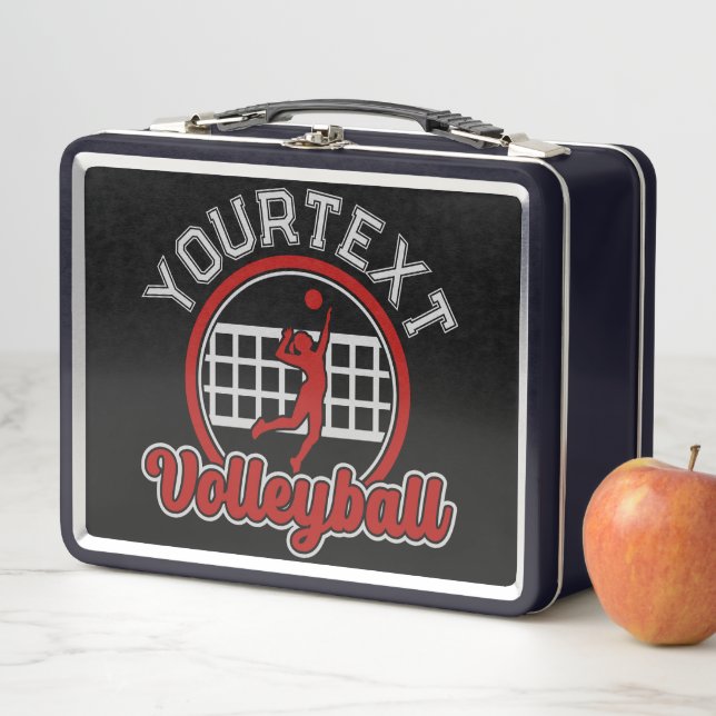 Volleyball ADNAME Spike Ball Attack Team Spieler Metall Brotdose (Beispiel)