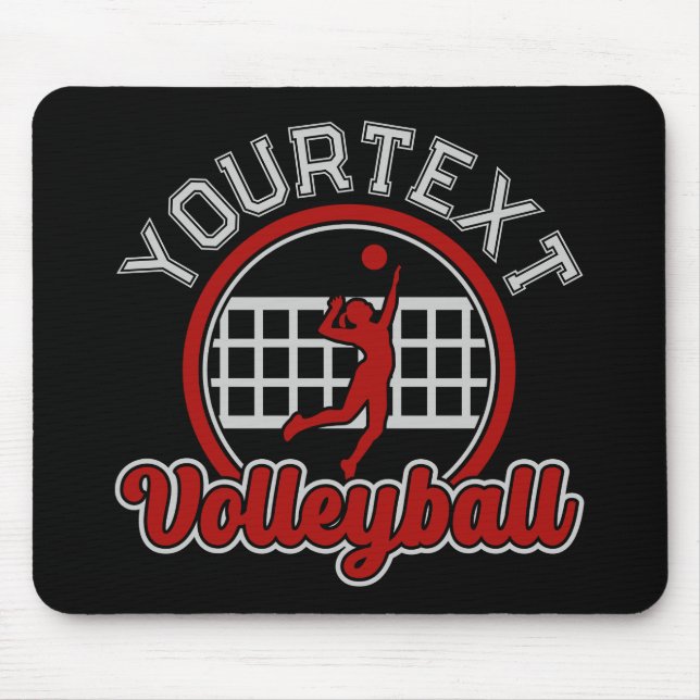 Volleyball ADNAME Spike Ball Attack Team Sport Mousepad (Vorne)