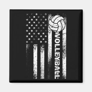 Volleyball American Flag Fun USA Patriotic Athlet Magnet