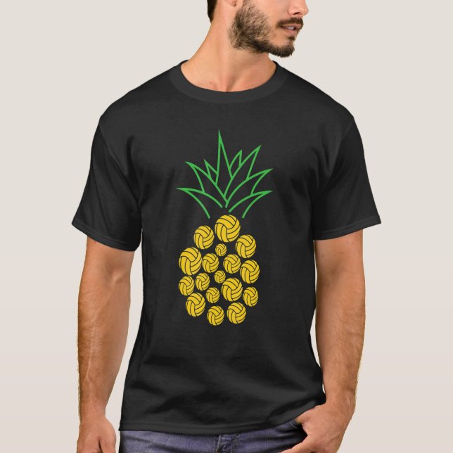 Volleyball Ananas Girls Liebe Volleyball am besten T-Shirt (Vorderseite)