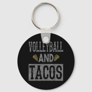 Volleyball and Tacos Fun Taco Distressed  Schlüsselanhänger