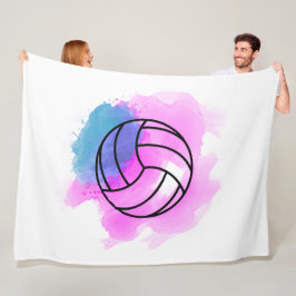 Volleyball-Aquarell Fleecedecke