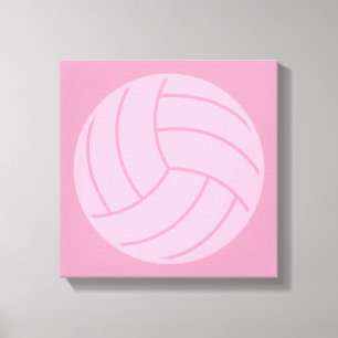 Volleyball Art Pink oder CUSTOM FARBE Leinwanddruck