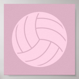 Volleyball Art Pink oder CUSTOM FARBE Poster