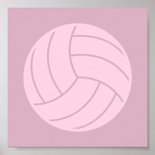 Volleyball Art Pink oder CUSTOM FARBE Poster (Vorne)