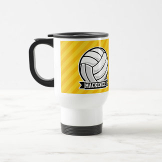 Volleyball auf Gelben Streifen Reisebecher