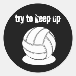 Volleyball-Aufkleber versuchen, nach oben Behalten Runder Aufkleber