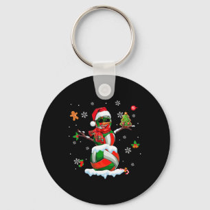 Volleyball Ausrüstung wie Snowman Sungles Xmas Pla Schlüsselanhänger
