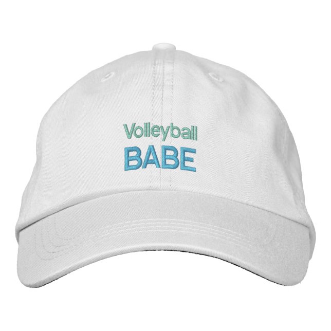 VOLLEYBALL BABE BESTICKTE BASEBALLKAPPE (Vorderseite)