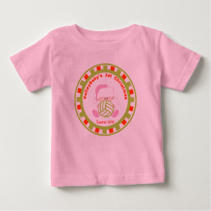 Volleyball-Baby-1. Weihnachten mit Namen Baby T-shirt