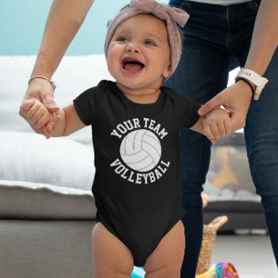 Volleyball Baby Team Name, Spielername und Nummer Strampler