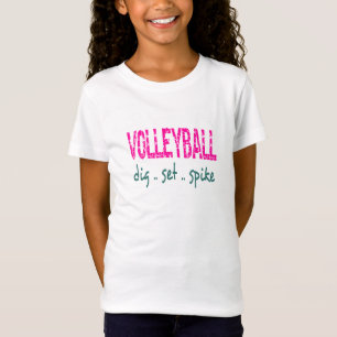 Volleyball Bagger Set Schlag Unisex-Kinder-T-Shirt T-Shirt