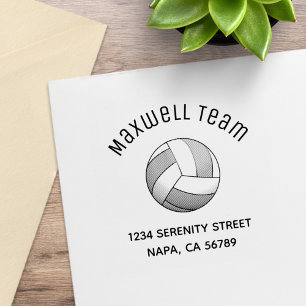 Volleyball Ball Arch Familienadresse Gummistempel