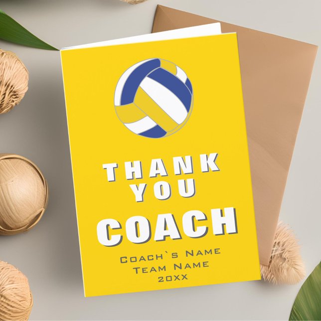 Volleyball Ball Danke, Coach Card Dankeskarte (Von Creator hochgeladen)