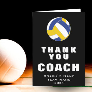 Volleyball Ball Danke Trainer Karte