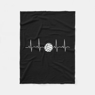 Volleyball Ball Heartbeat Fleecedecke