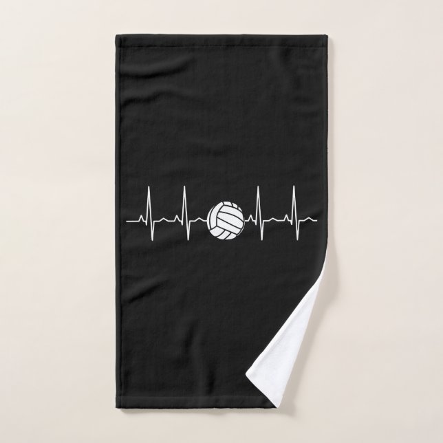 Volleyball Ball Heartbeat Handtuch (Handtuch)