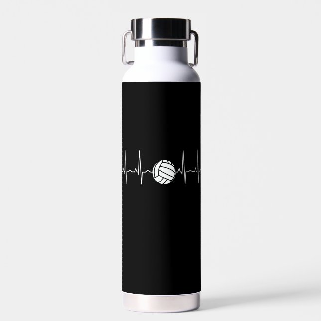 Volleyball Ball Heartbeat Trinkflasche (Vorne)