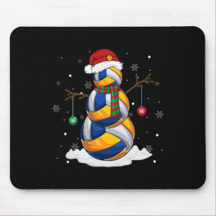 Volleyball Ball Snowman Weihnachtsmannmütze Weihna Mousepad