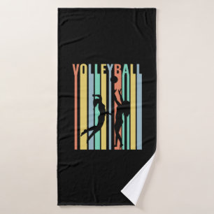 Volleyball Beachvolleyball Retro Badehandtuch