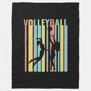 Volleyball Beachvolleyball Retro Fleecedecke