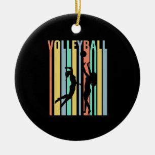 Volleyball Beachvolleyball Retro Keramik Ornament