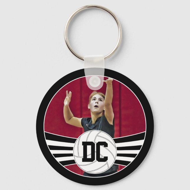 Volleyball Benutzerdefiniert Foto und Zahlen oder  Schlüsselanhänger (Vorderseite)