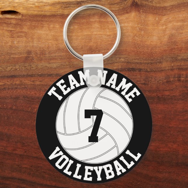 Volleyball Benutzerdefinierte Teamname Farbe und S Schlüsselanhänger (Vorderseite)