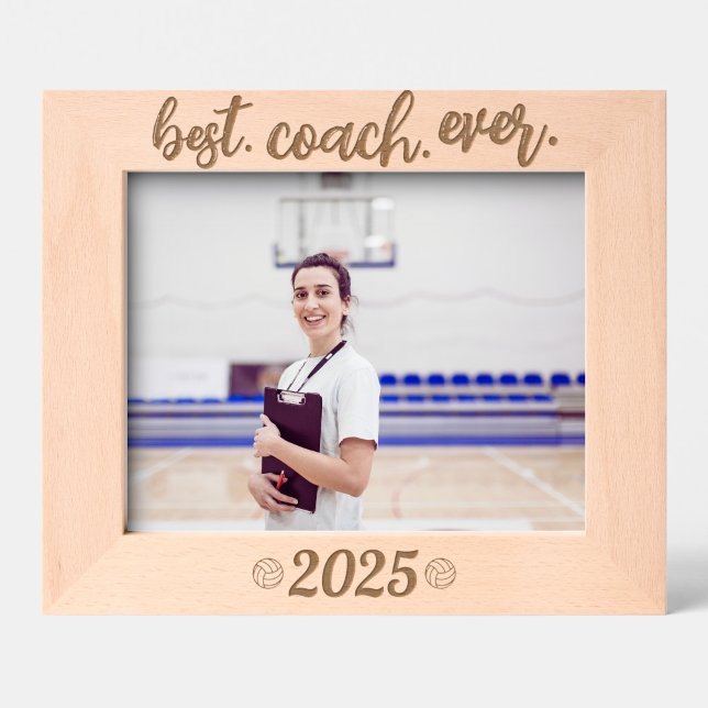 Volleyball Best Coach Ever Custom Year Geätzte Rahmen (Von Creator hochgeladen)