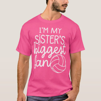 Volleyball Big Sisters Größtes Fan Baby Kleinkind  T-Shirt