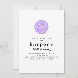 Volleyball Birthday Invitation Einladung