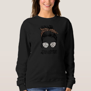 Volleyball Bonus Mama Life Messy Bun Shirt Mother