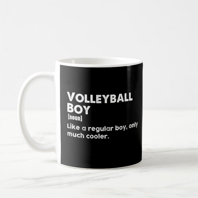 Volleyball Boy Funny Dictionary Definition Kaffeetasse (Links)