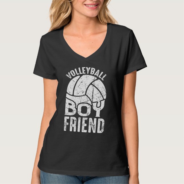 Volleyball Boyfriend Coach Fan Player T-Shirt (Vorderseite)