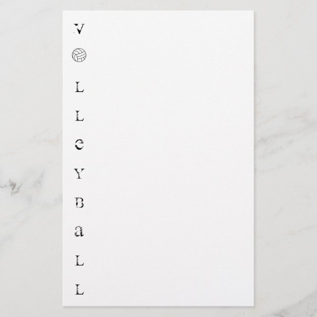 Volleyball Briefpapier (Vorderseite)